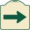Signmission Designer Series Sign Arrow Green, Tan & Green Heavy-Gauge Aluminum Sign, 18" x 18", TG-1818-24337 A-DES-TG-1818-24337 - alternate 1